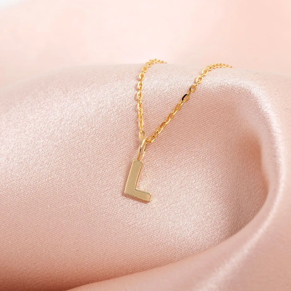 - L - Necklace | 9ct Gold