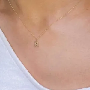 - R - Necklace | 9ct Gold