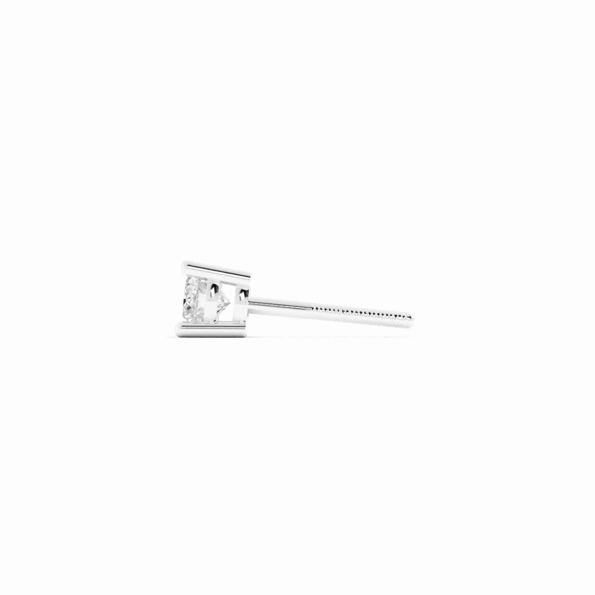 0.25ct Lab Grown Diamond Round Solitaire 14K White Gold Earring