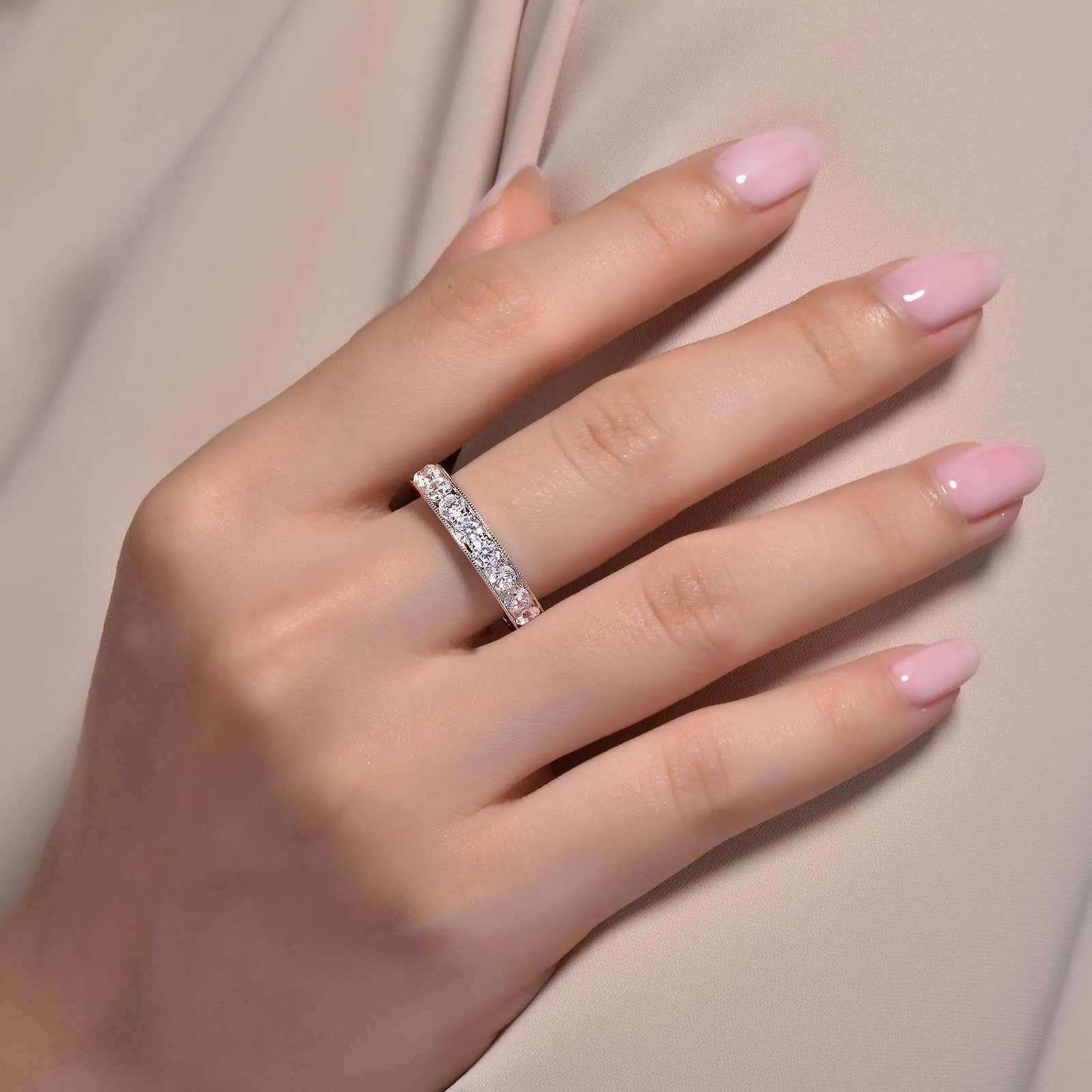 0.9 CTW Stackable Eternity Band