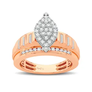 10K Rose Gold Exquisite 0.50Ct Diamond Ring