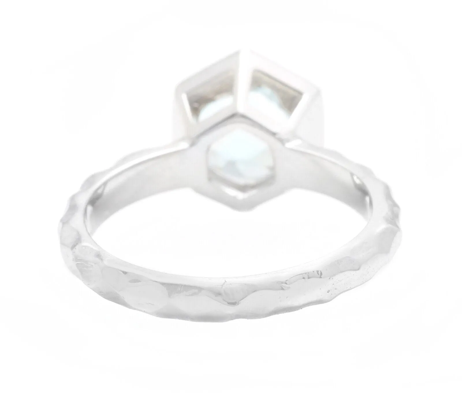1.25 Carat Exquisite Natural Aquamarine 14K Solid White Gold Ring