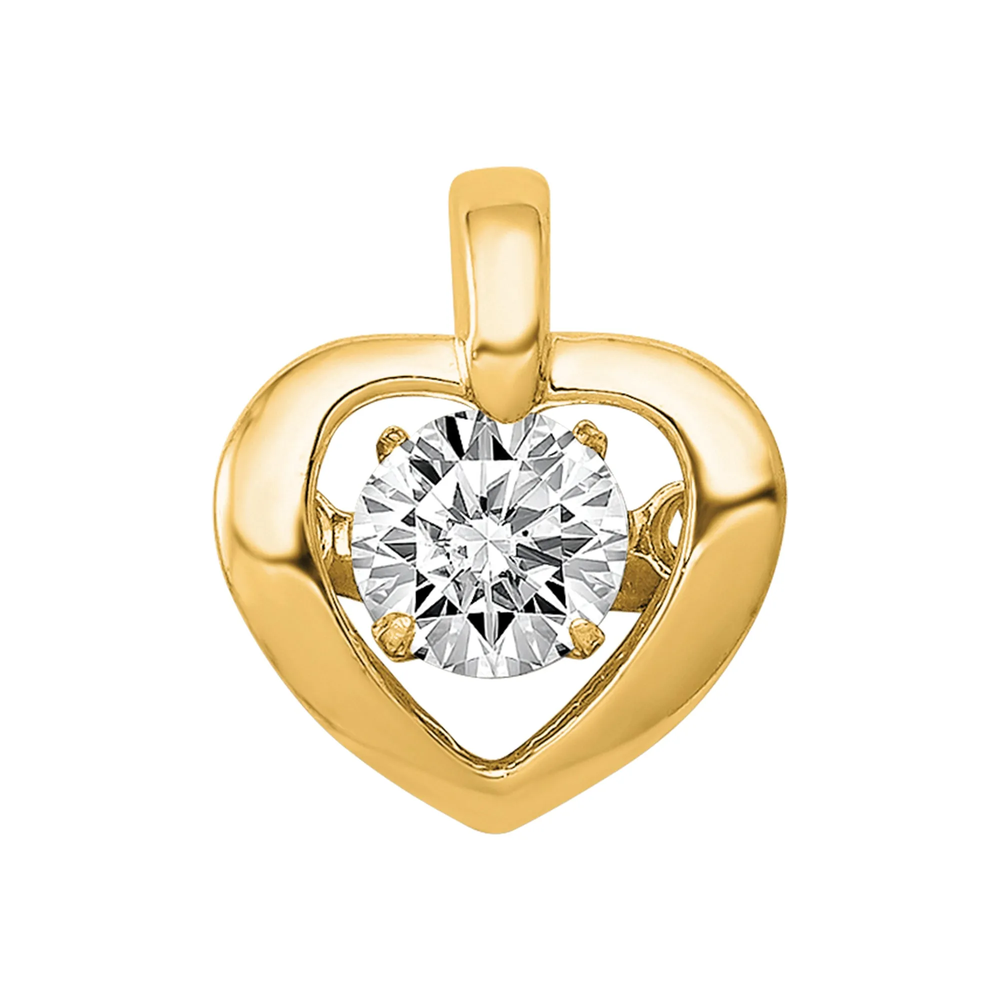 14K Gold Vibrant Lab Grown Diamond Pendant (0.25ct, VS, G-H)