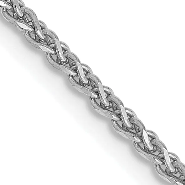 14k White Gold 1.40mm Diamond Cut Spiga Chain