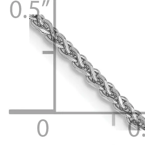 14k White Gold 1.40mm Diamond Cut Spiga Chain