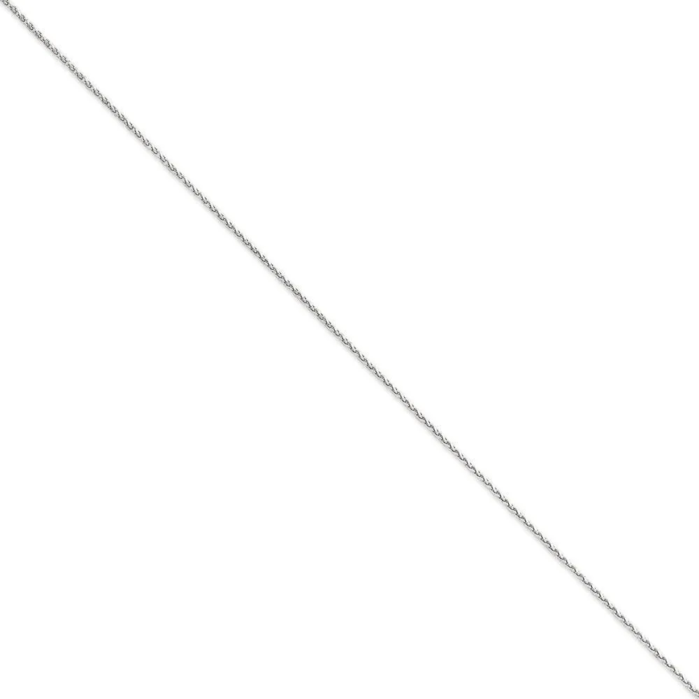 14k White Gold 1.40mm Diamond Cut Spiga Chain