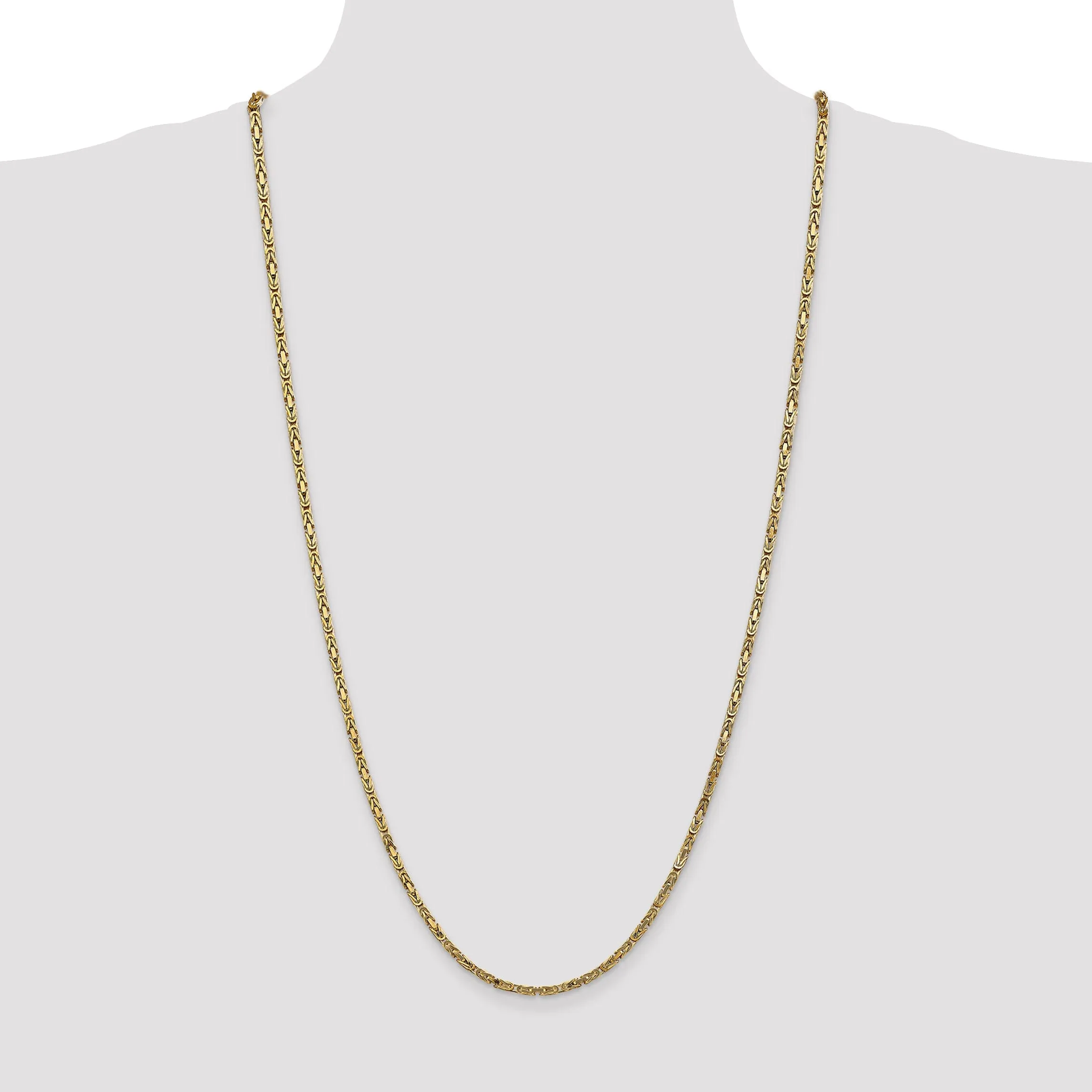 14k Yellow Gold Polish 2.50-mm Byzantine Chain