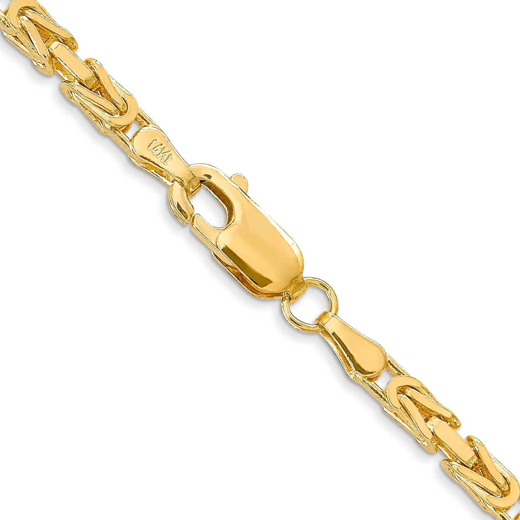 14k Yellow Gold Polish 2.50-mm Byzantine Chain