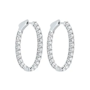14KT White & Pink Gold Fancy Fashion Earrings