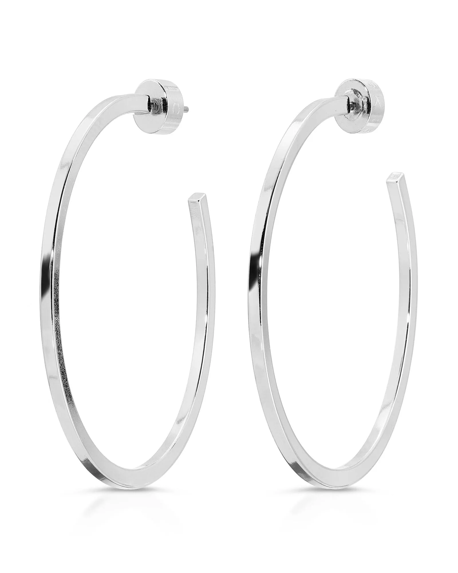 1.5" Ava Hoops Silver | Silver