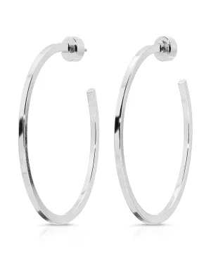 1.5" Ava Hoops Silver | Silver