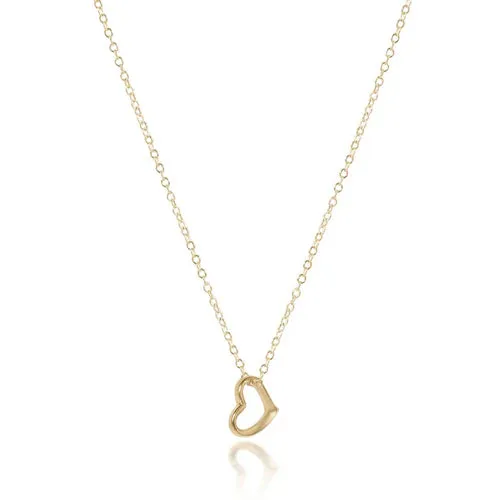 16" necklace gold - love small gold charm by enewton