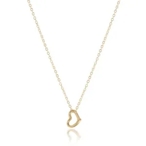 16" necklace gold - love small gold charm by enewton