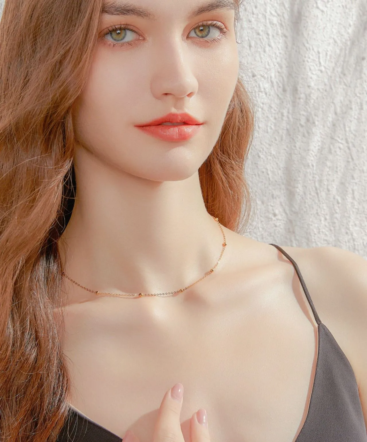 24K Yellow Gold Satellite Chain Necklace - 1mm