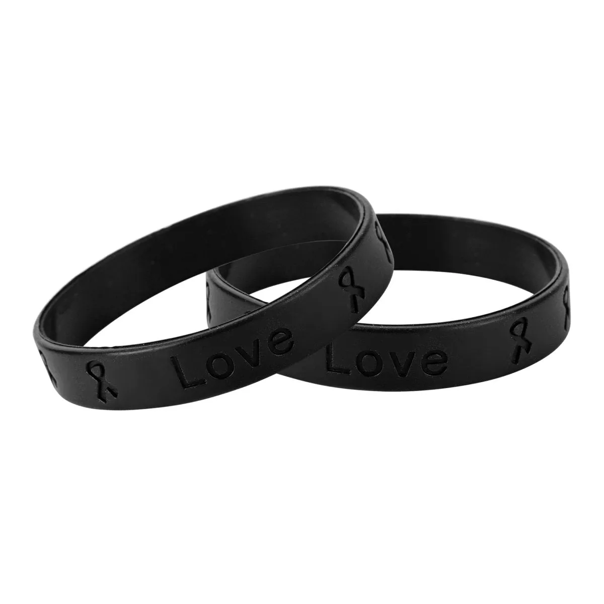 25 Black Silicone Bracelets - $16.99