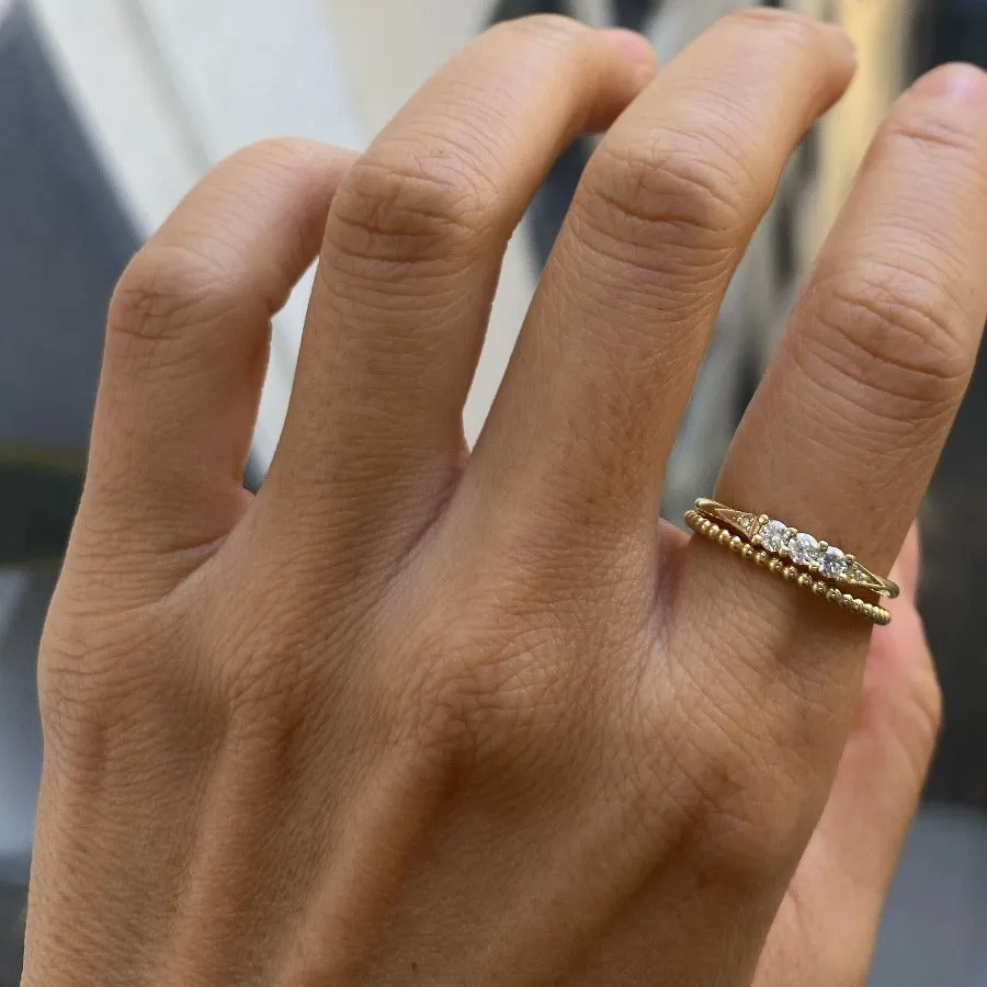 3 Diamond Deco Ring