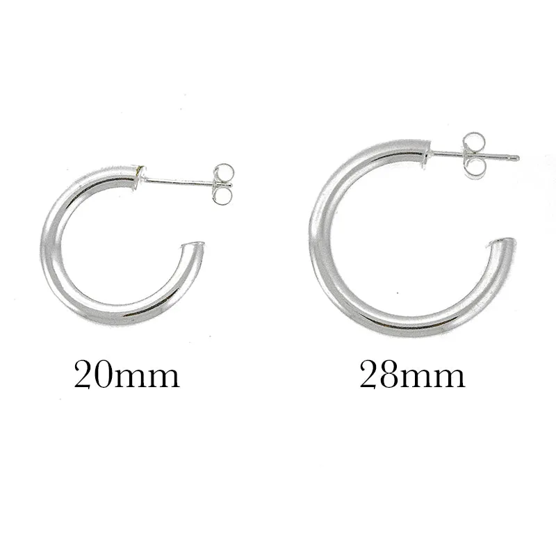 4mm Post Hoops