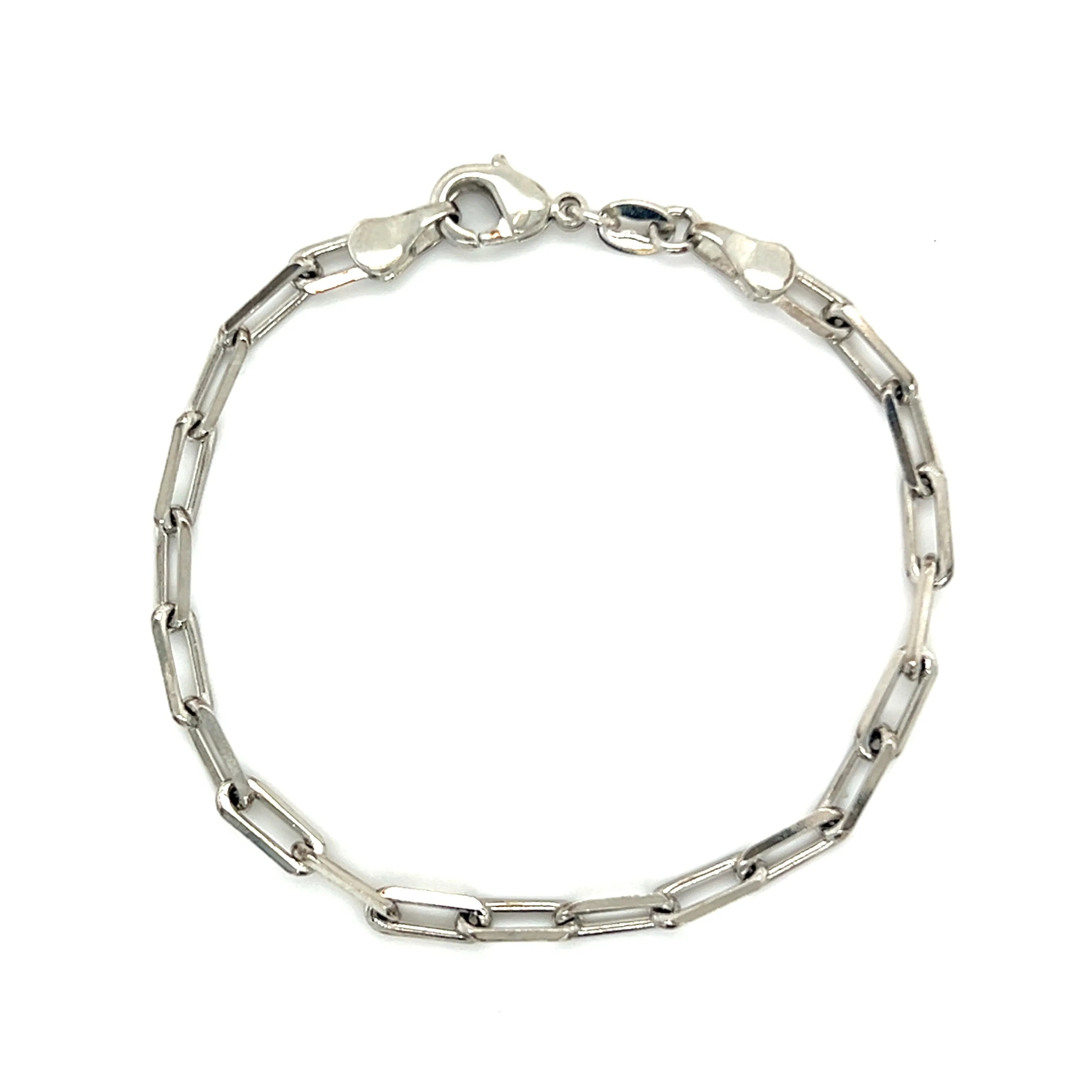 5mm Gold / Rhodium Filled Paperclip Bracelet