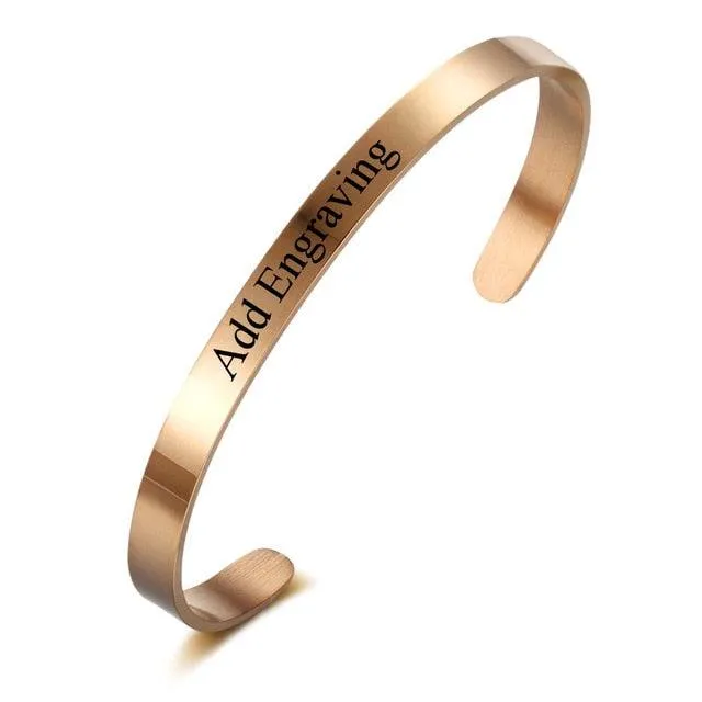 5mm Personalized  Engraved Stainless Steel