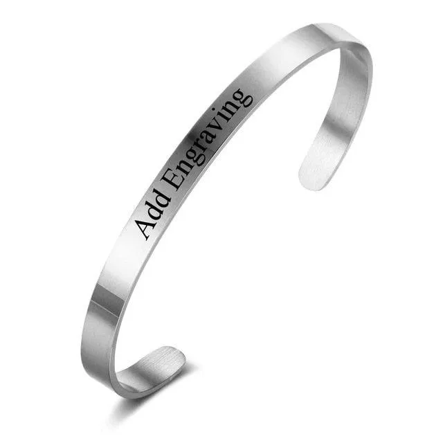 5mm Personalized  Engraved Stainless Steel
