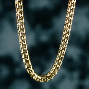 6mm Franco Box Chain in Gold