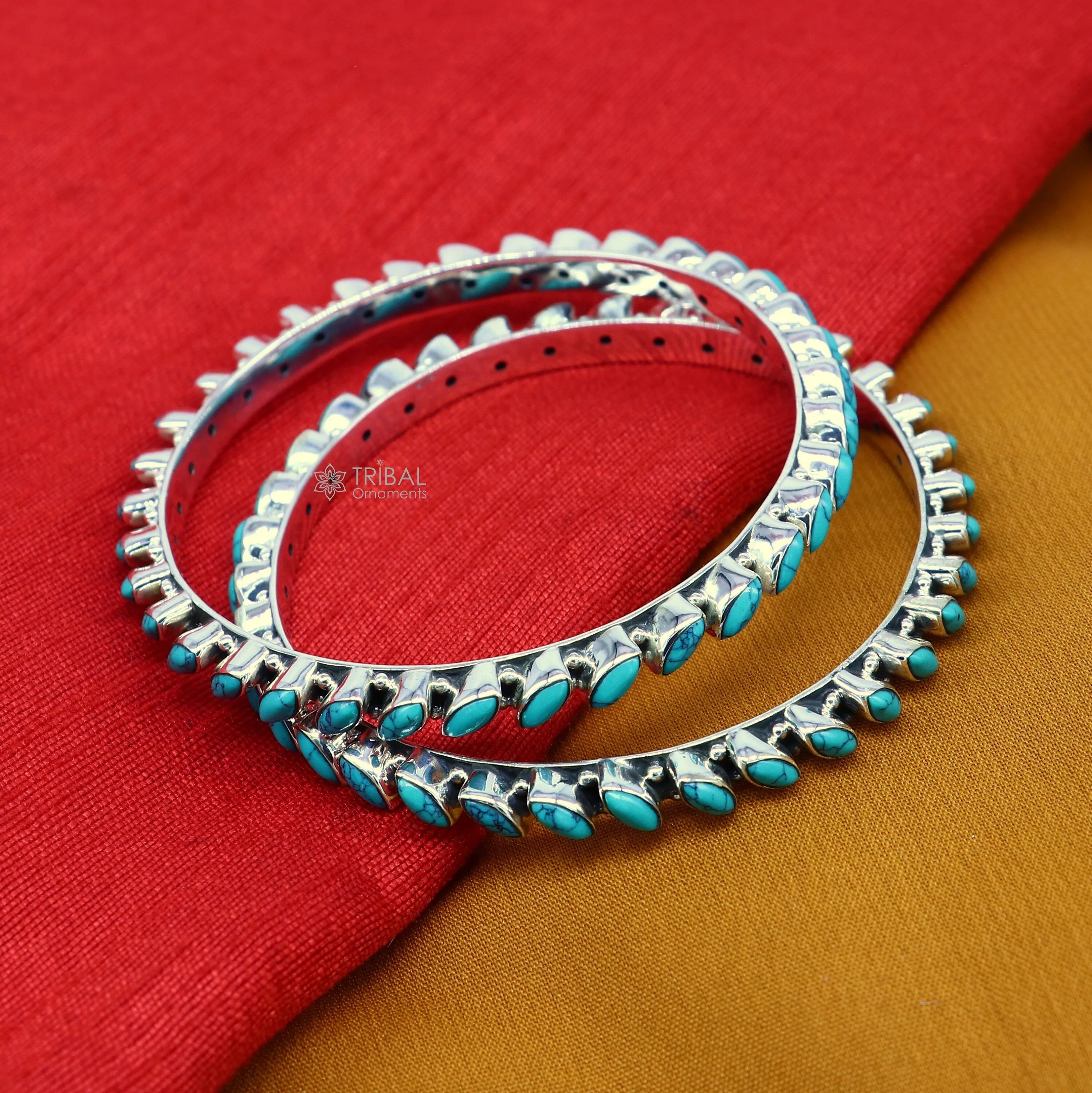 925 sterling silver customized vintage antique design turquoise stone bangle bracelet kada, best gift for brides ethnic jewelry nba388