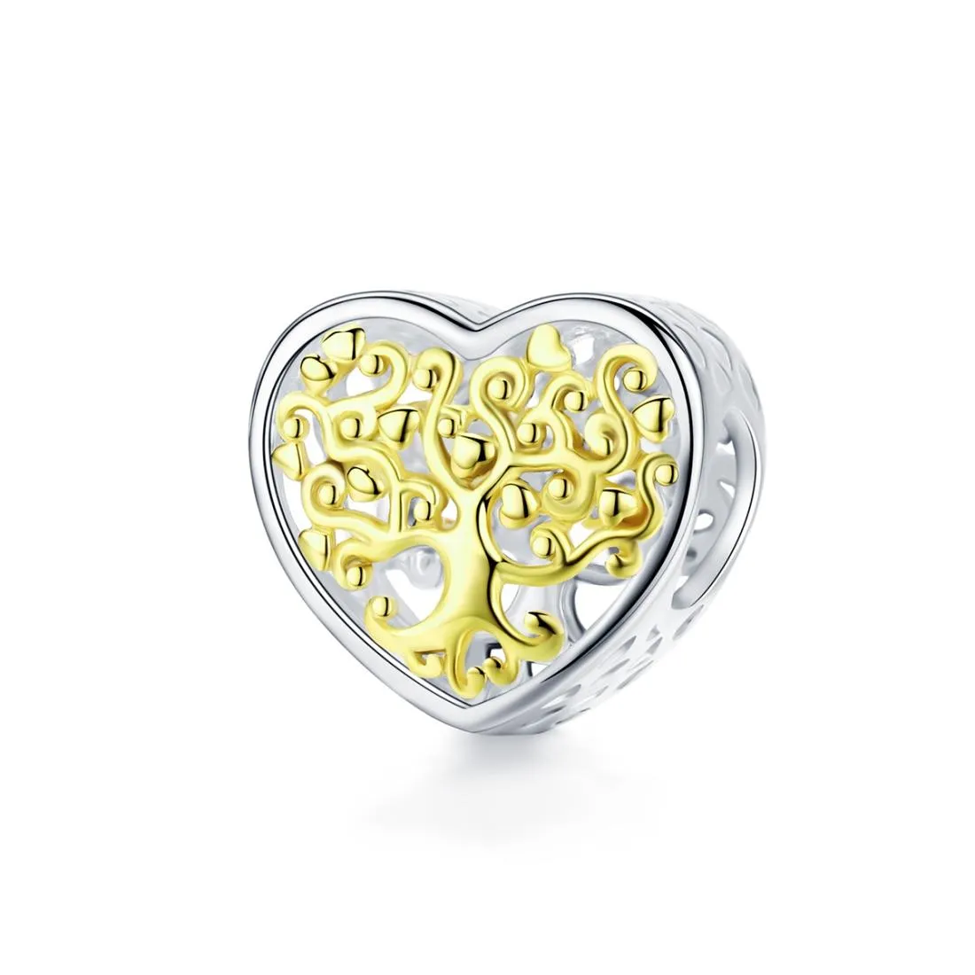 925 Sterling Silver Diy Bracelet Accessories Heart Beads