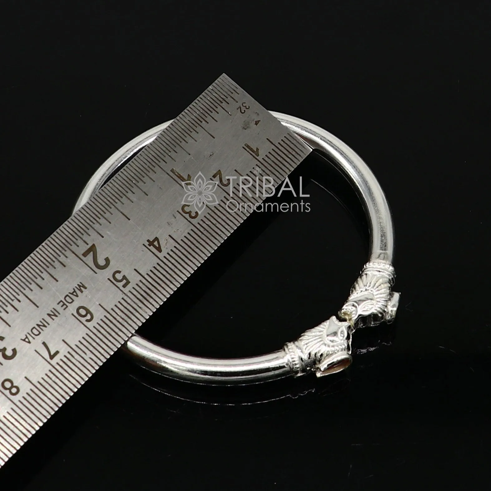 925 sterling silver handmade lion face design cultural trendy kada bracelet for men's and girl's, best delicate Light weight jewelry nsk675