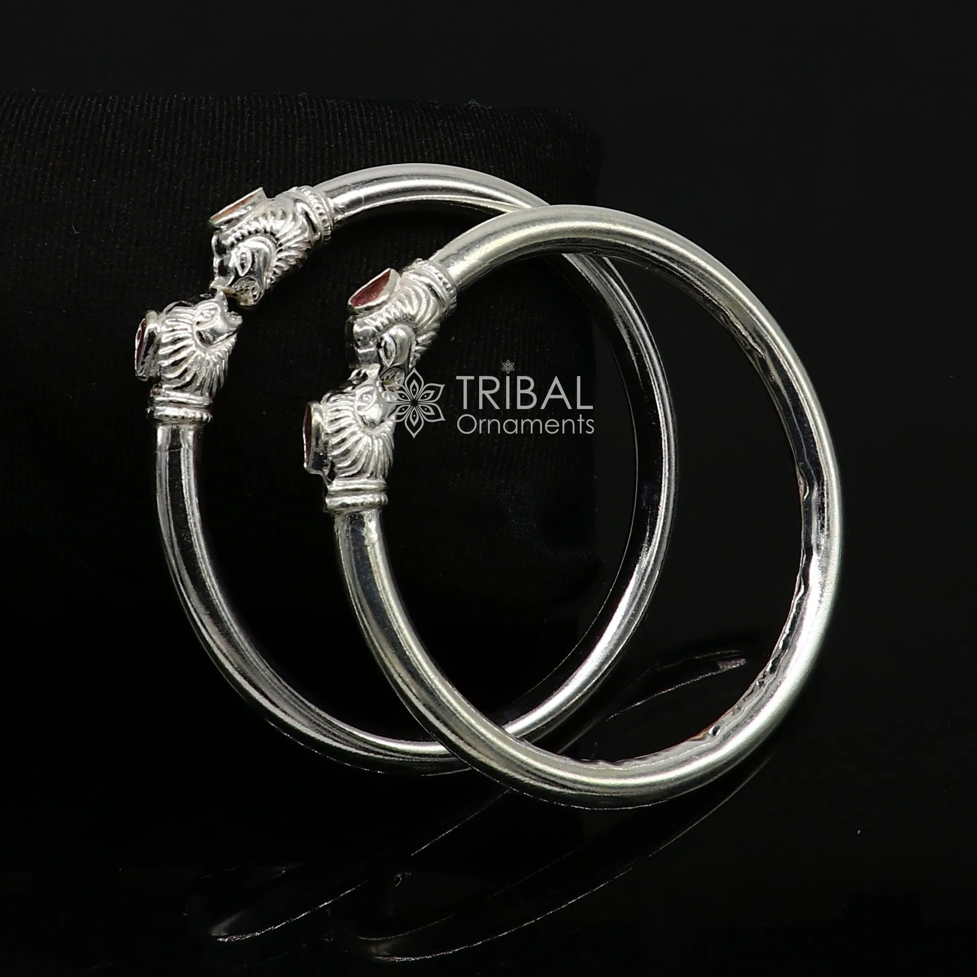 925 sterling silver handmade lion face design cultural trendy kada bracelet for men's and girl's, best delicate Light weight jewelry nsk675
