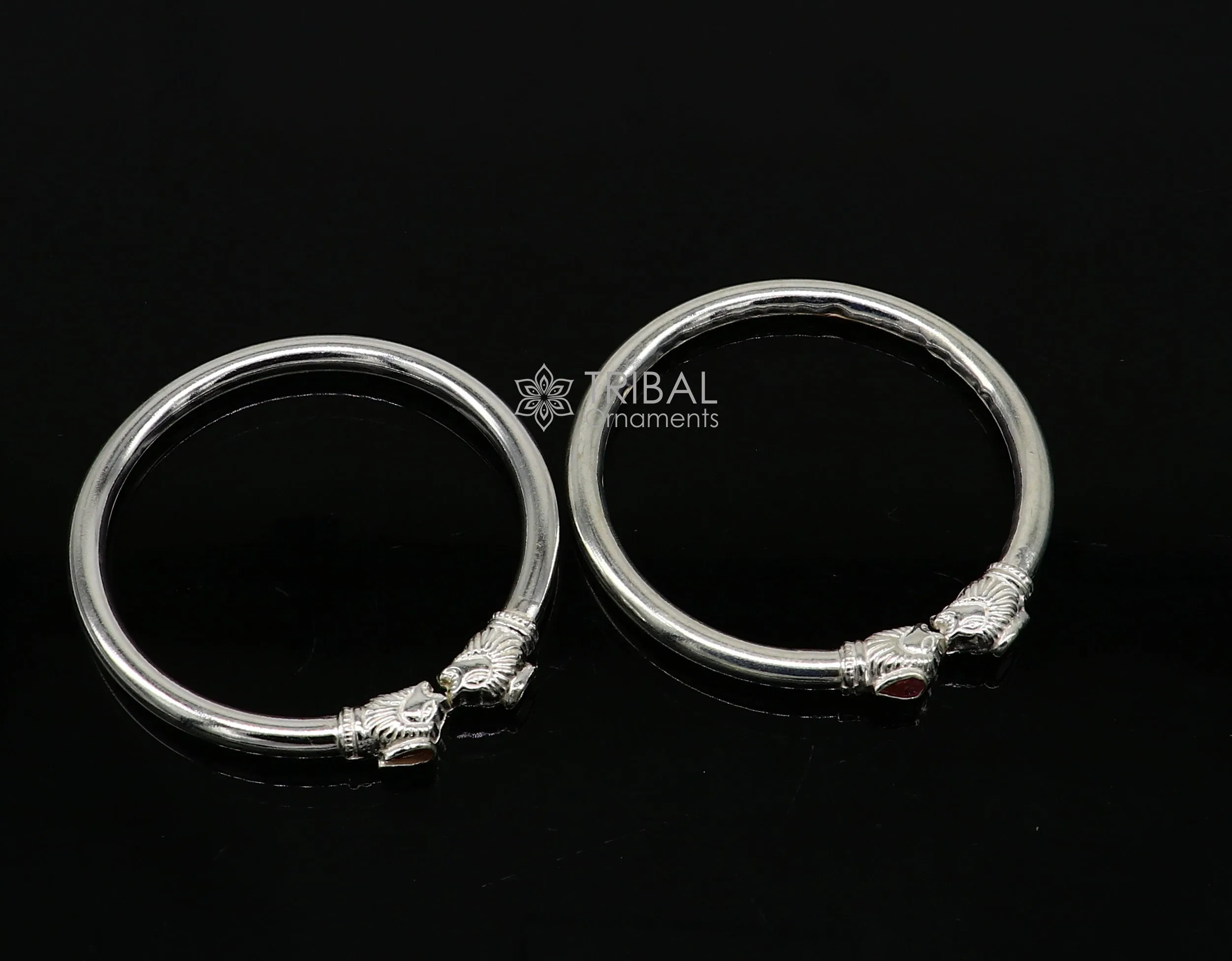 925 sterling silver handmade lion face design cultural trendy kada bracelet for men's and girl's, best delicate Light weight jewelry nsk675