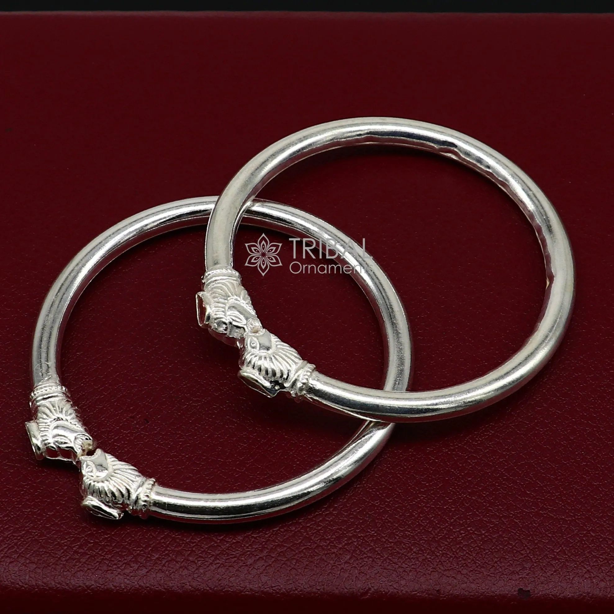 925 sterling silver handmade lion face design cultural trendy kada bracelet for men's and girl's, best delicate Light weight jewelry nsk675