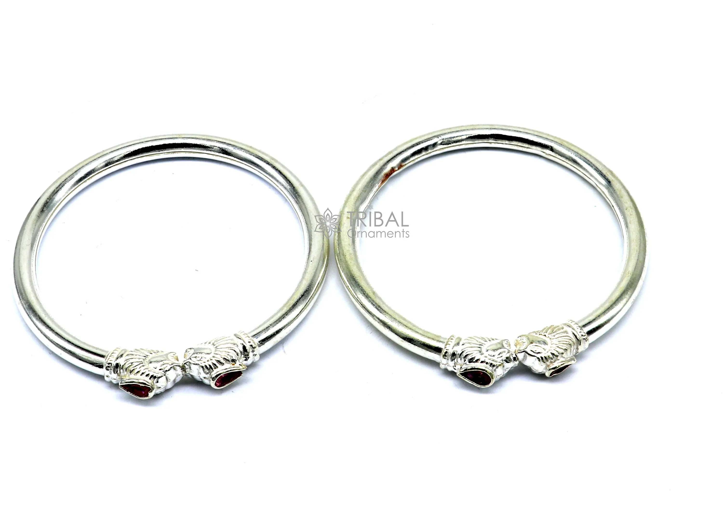 925 sterling silver handmade lion face design cultural trendy kada bracelet for men's and girl's, best delicate Light weight jewelry nsk675