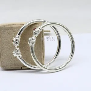 925 sterling silver handmade lion face design cultural trendy kada bracelet for men's and girl's, best delicate Light weight jewelry nsk675