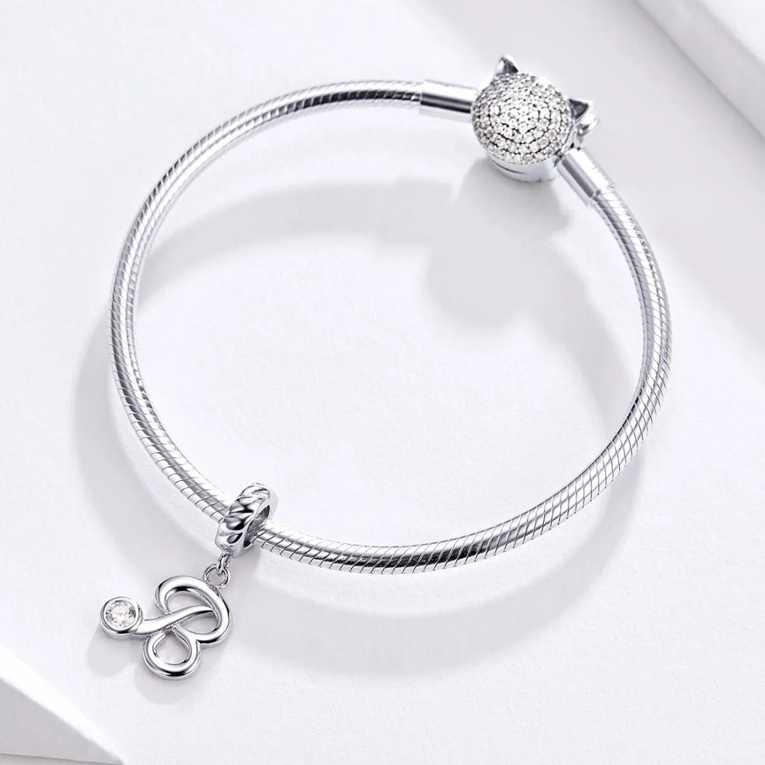 925 Sterling Silver Letter Pendant For Diy Bracelet Or Necklace Style - H