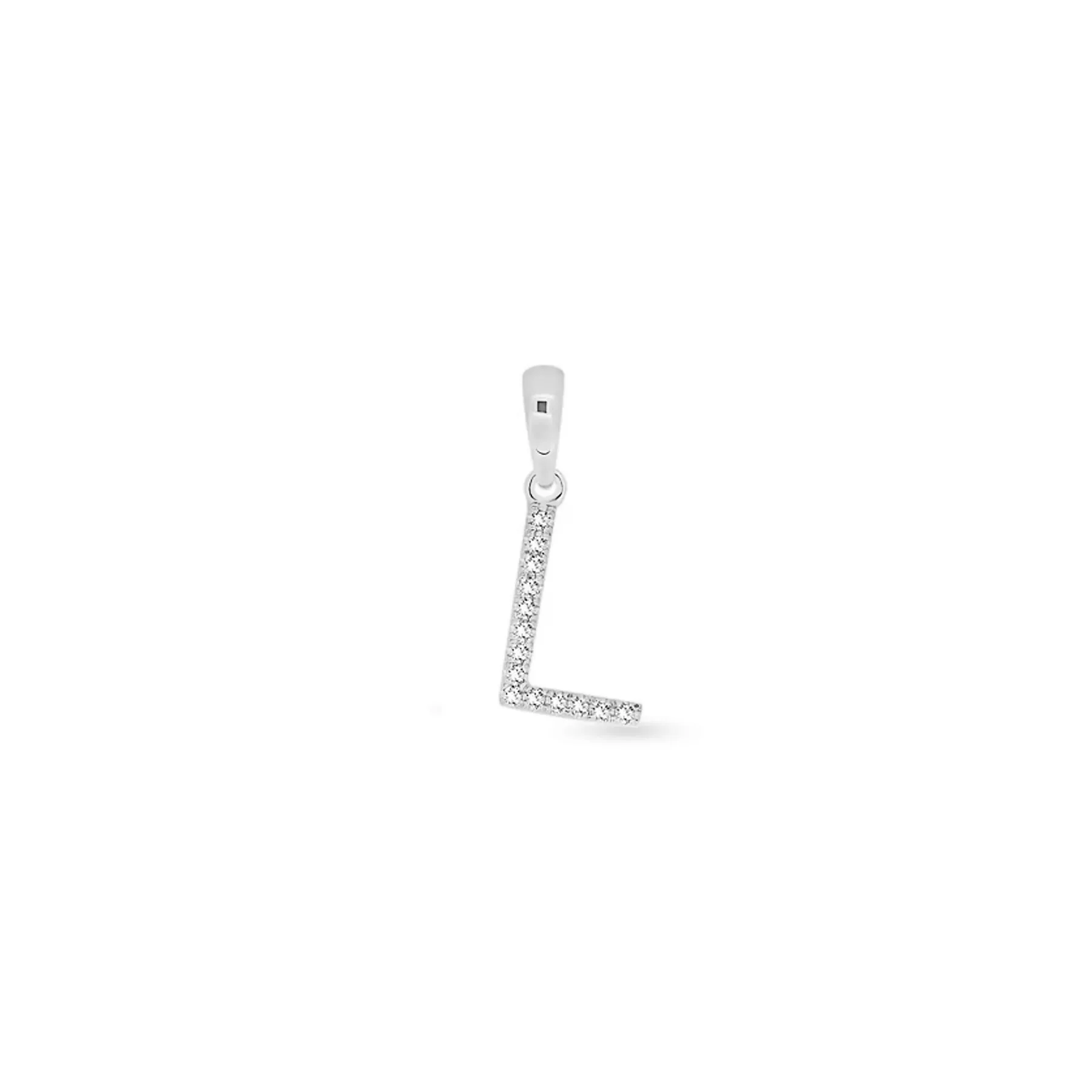 9K Gold Diamond 'L' Initial Pendant - DSSP-L