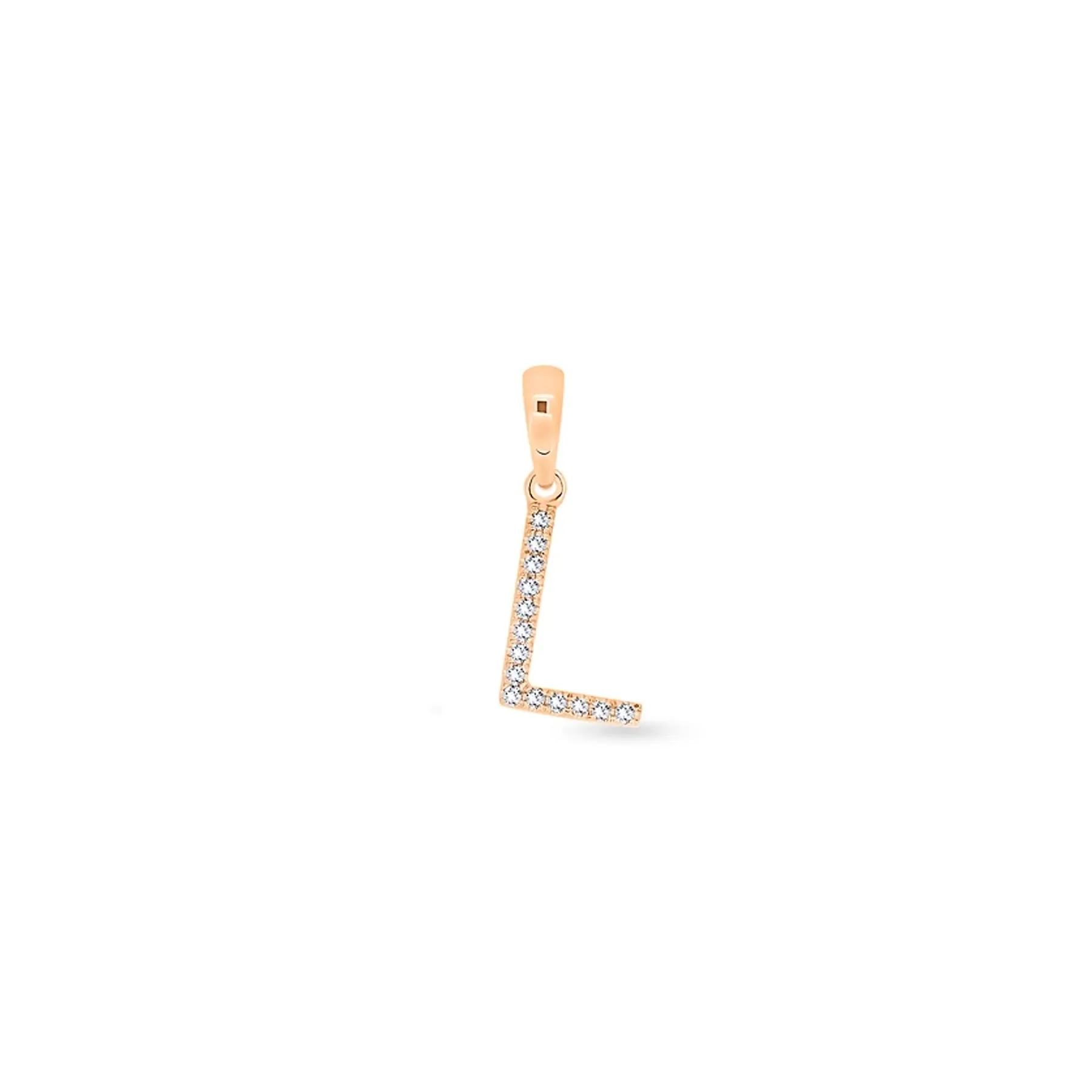 9K Gold Diamond 'L' Initial Pendant - DSSP-L