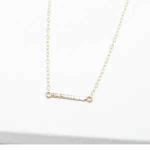 Accent Short Line Hammered Necklace