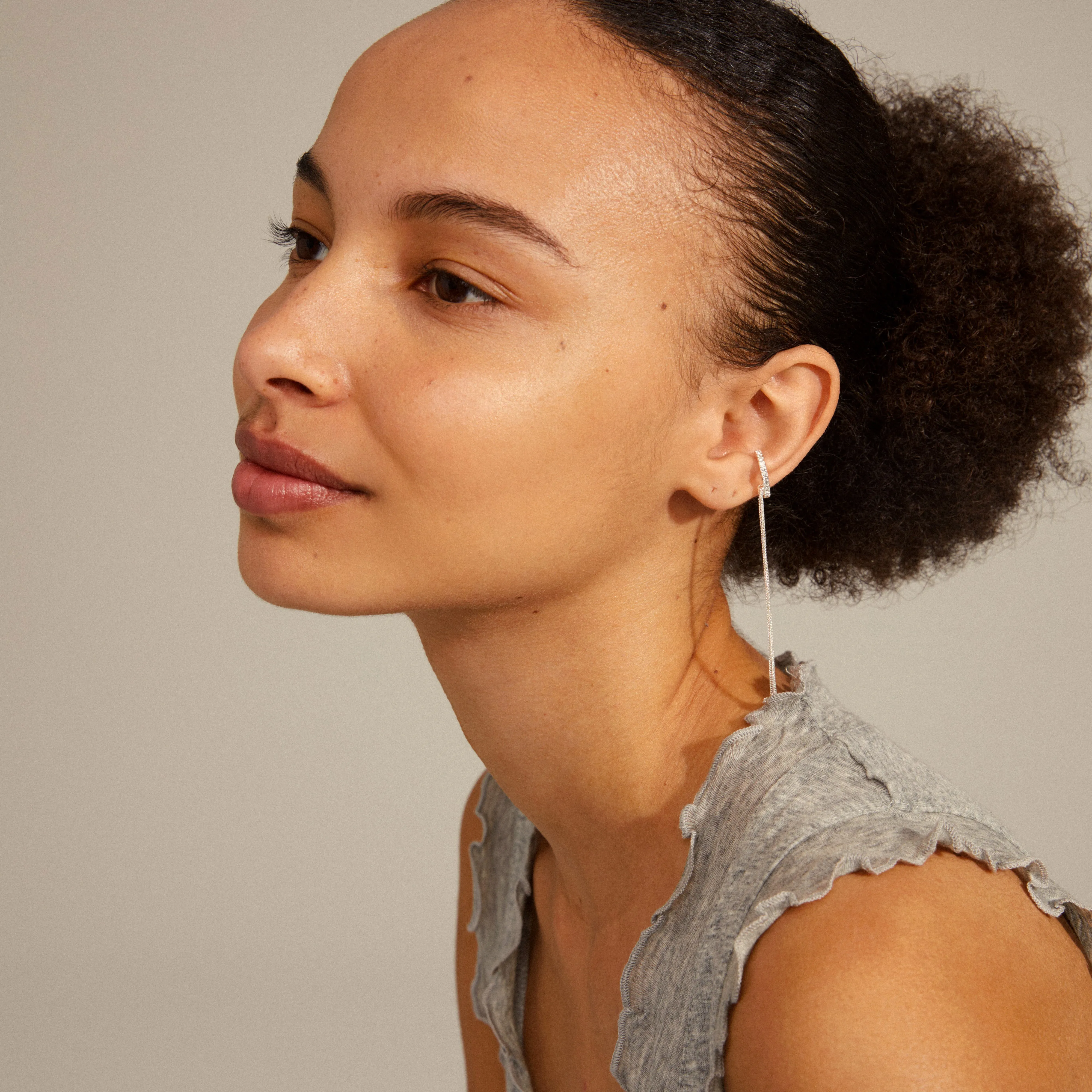 ALANNA recycled cuff earring silver-plated