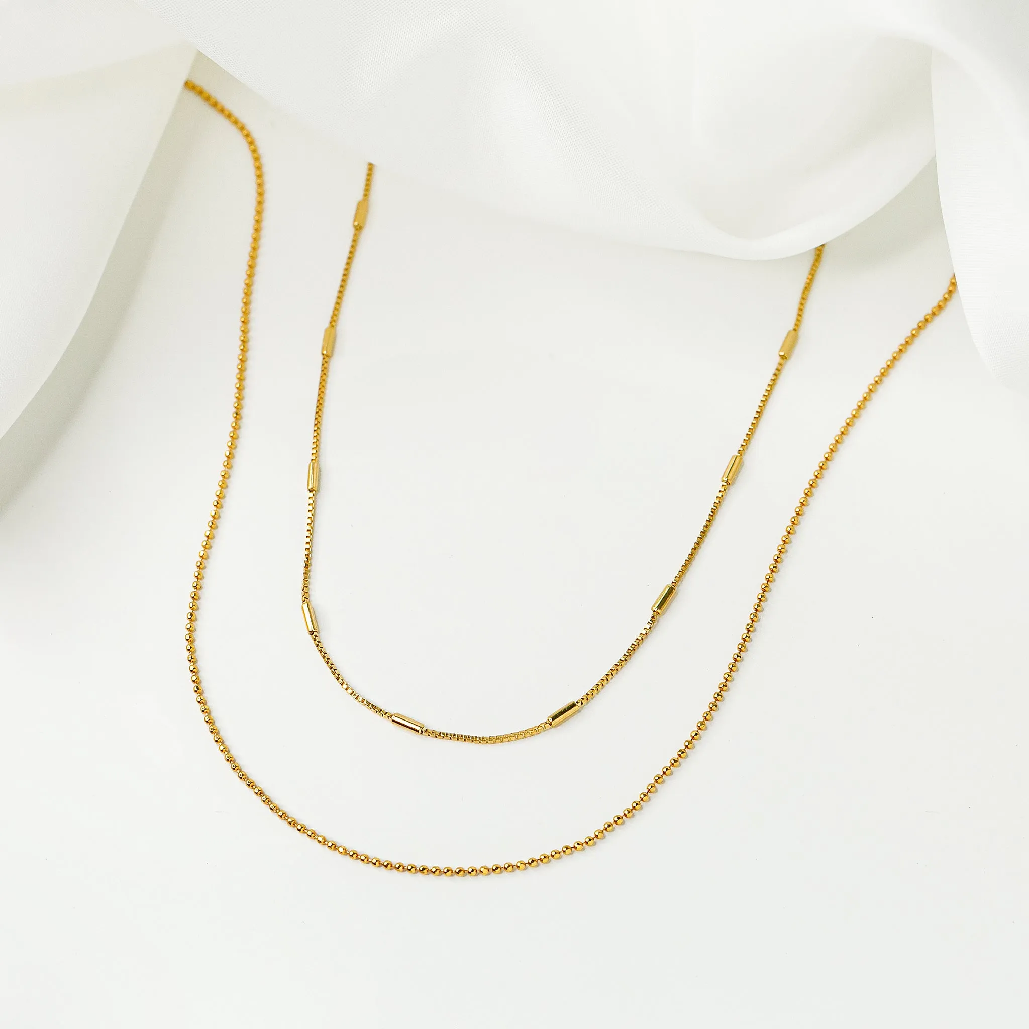 Alba   Corsica Chain Necklace Layering Set