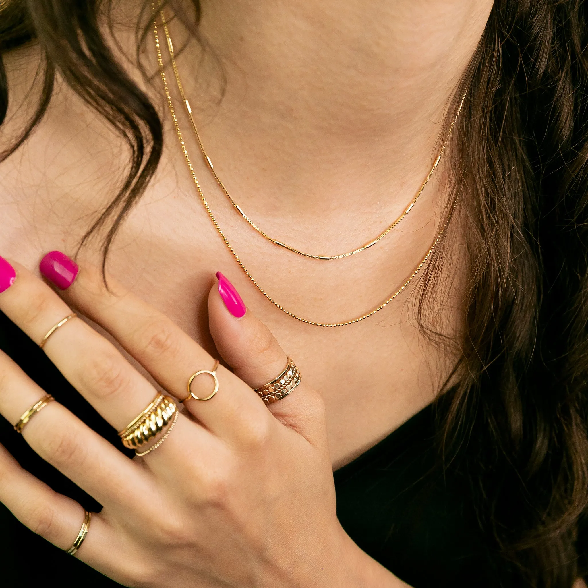 Alba   Corsica Chain Necklace Layering Set