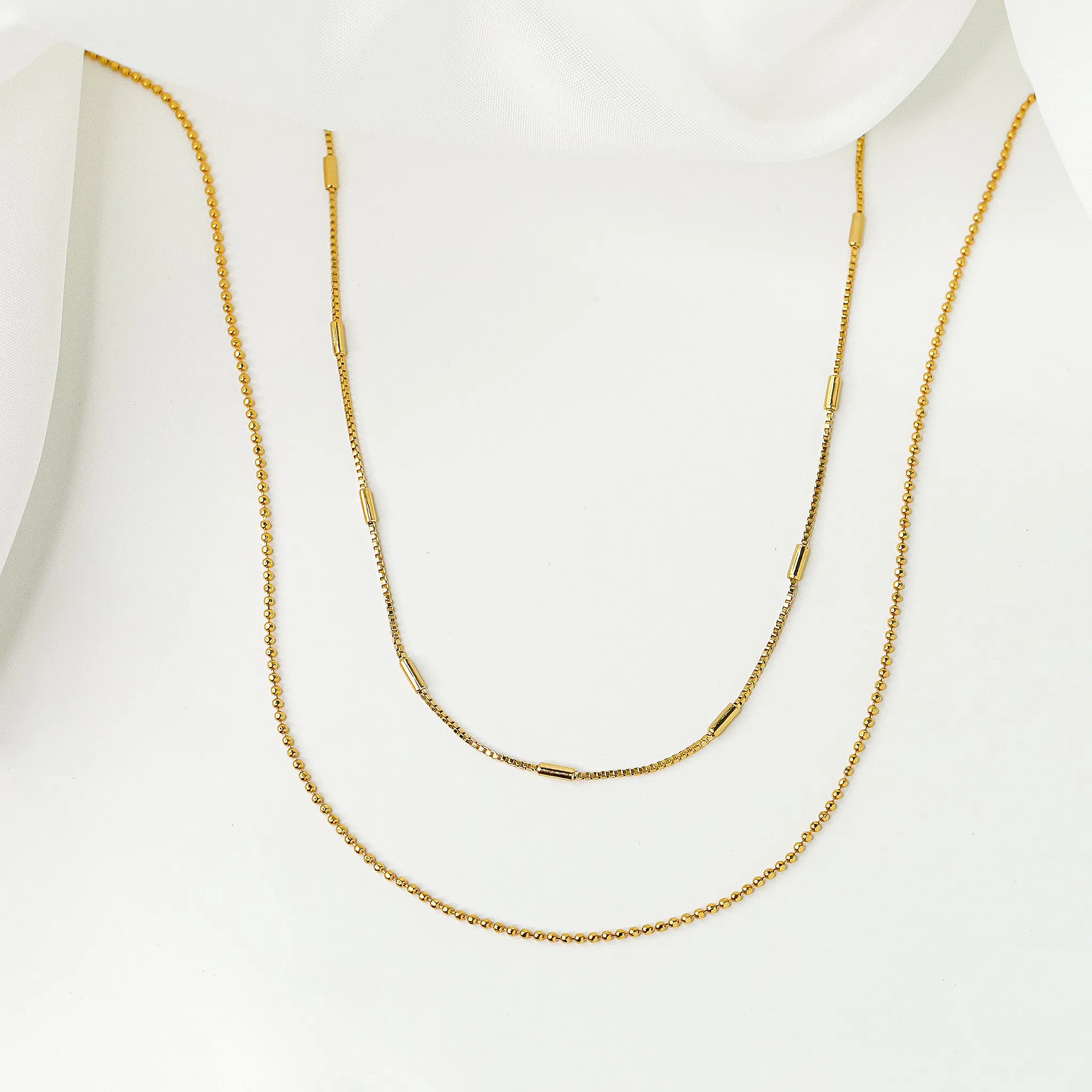 Alba   Corsica Chain Necklace Layering Set