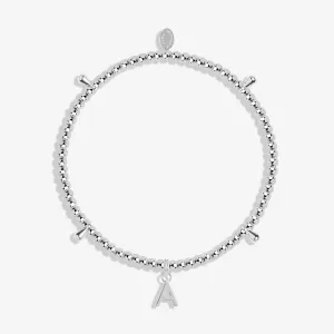 Alphabet A Little A Silver Plated Bracelet 7742