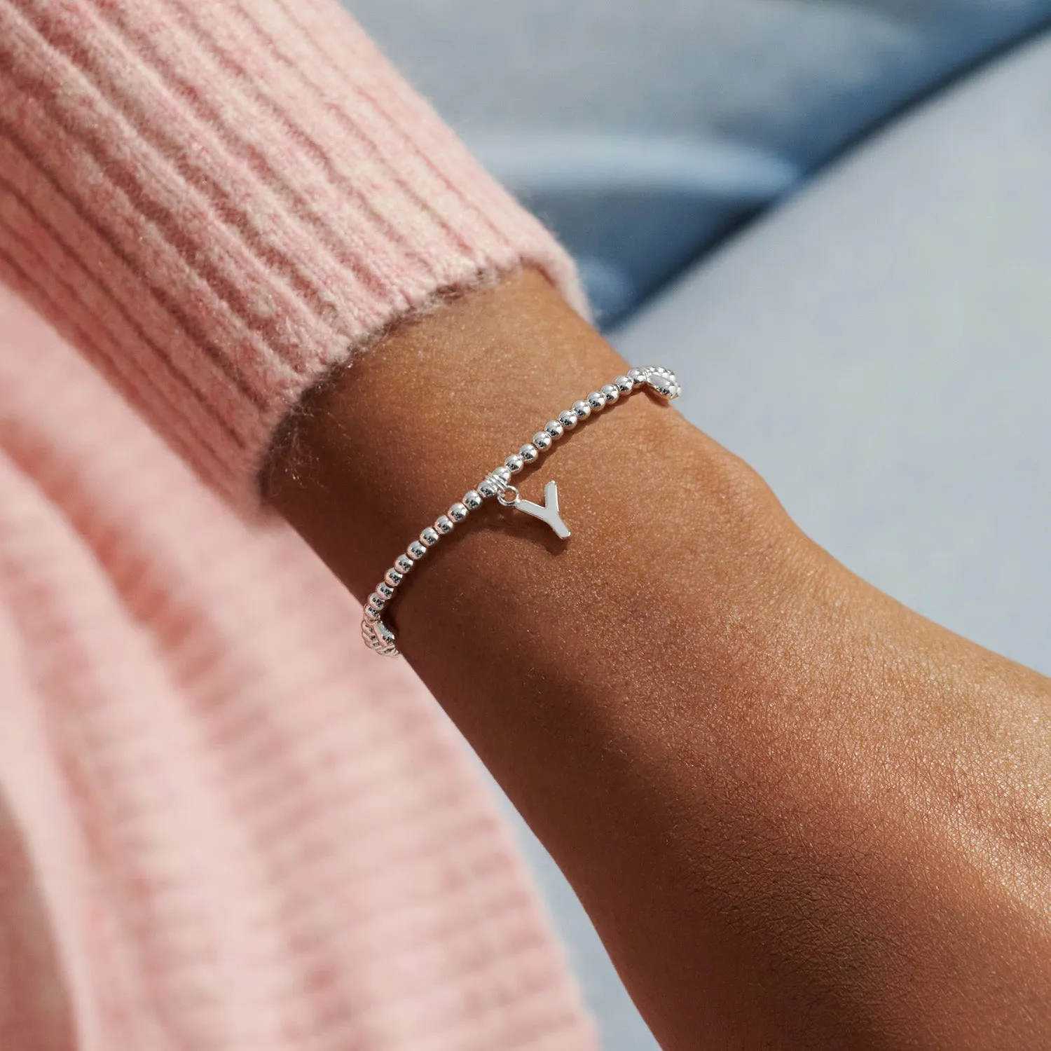 Alphabet A Little Y Silver Plated Bracelet 7766