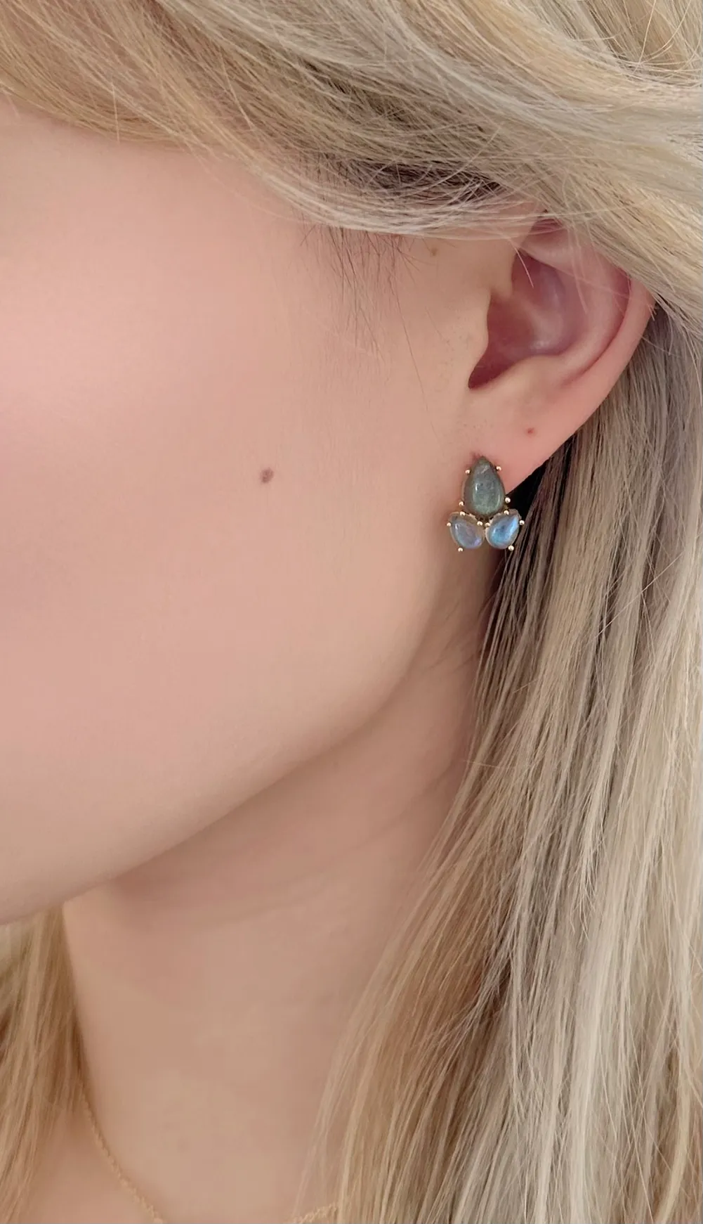 Amare Wear Labradorite Cluster Studs