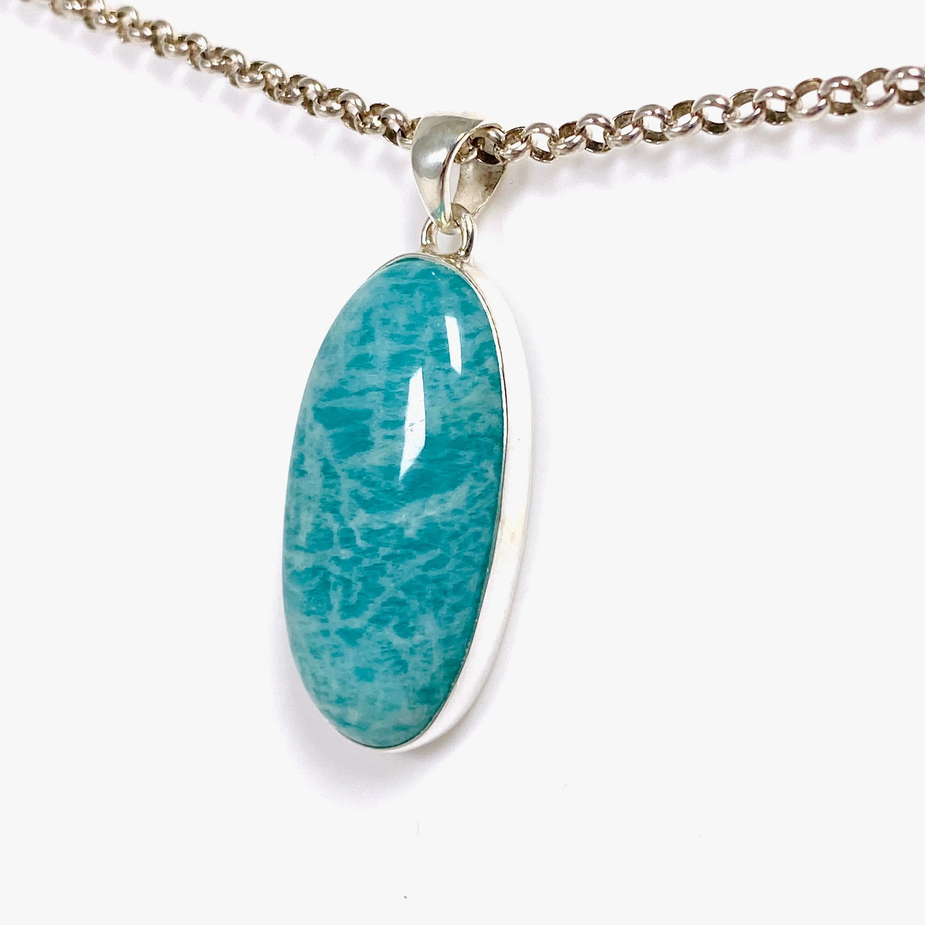 Amazonite oval pendant KPGJ3740