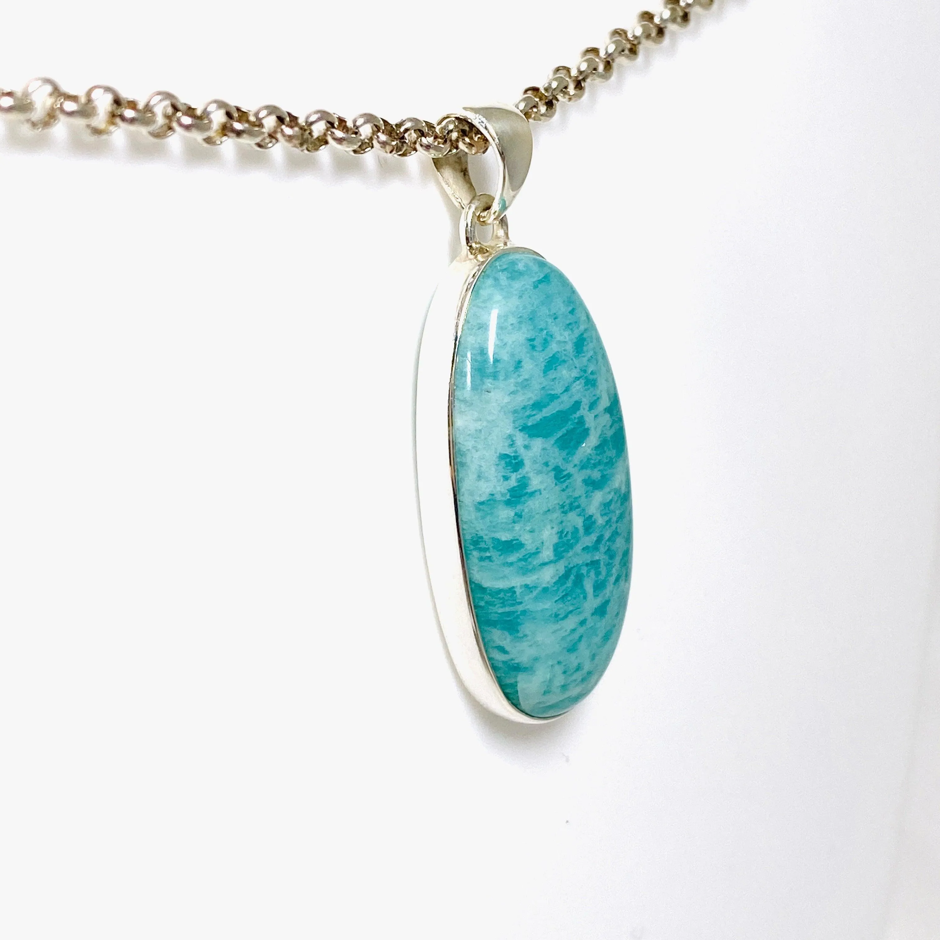 Amazonite oval pendant KPGJ3740