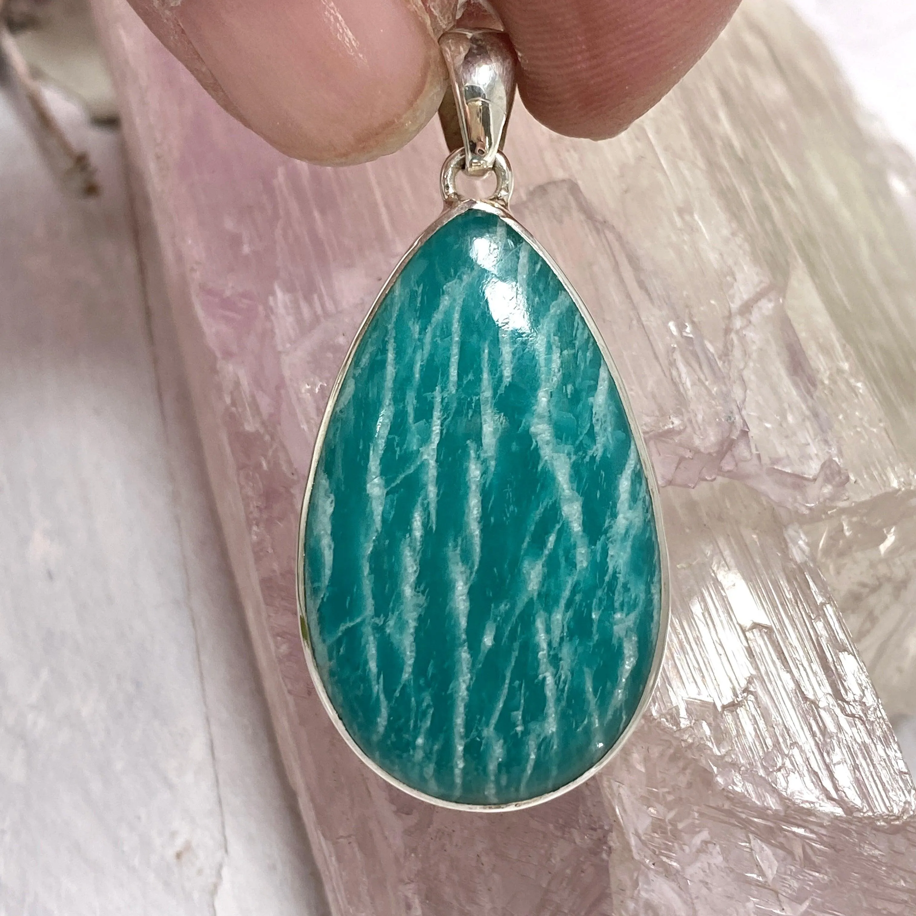 Amazonite teardrop pendant KPGJ2810