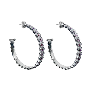 AMBER Hoops | Silver
