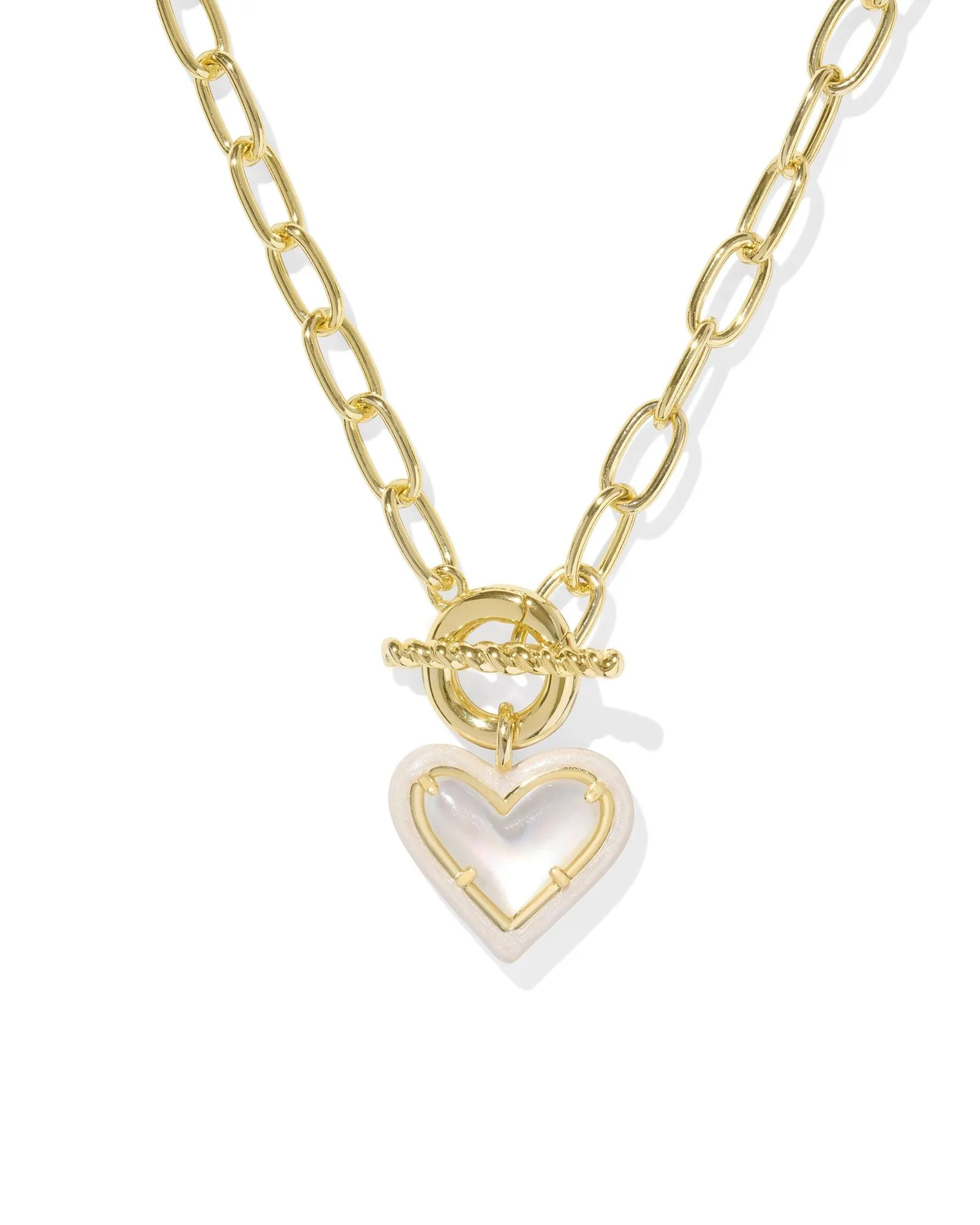 Ari Heart Enamel Frame Necklace
