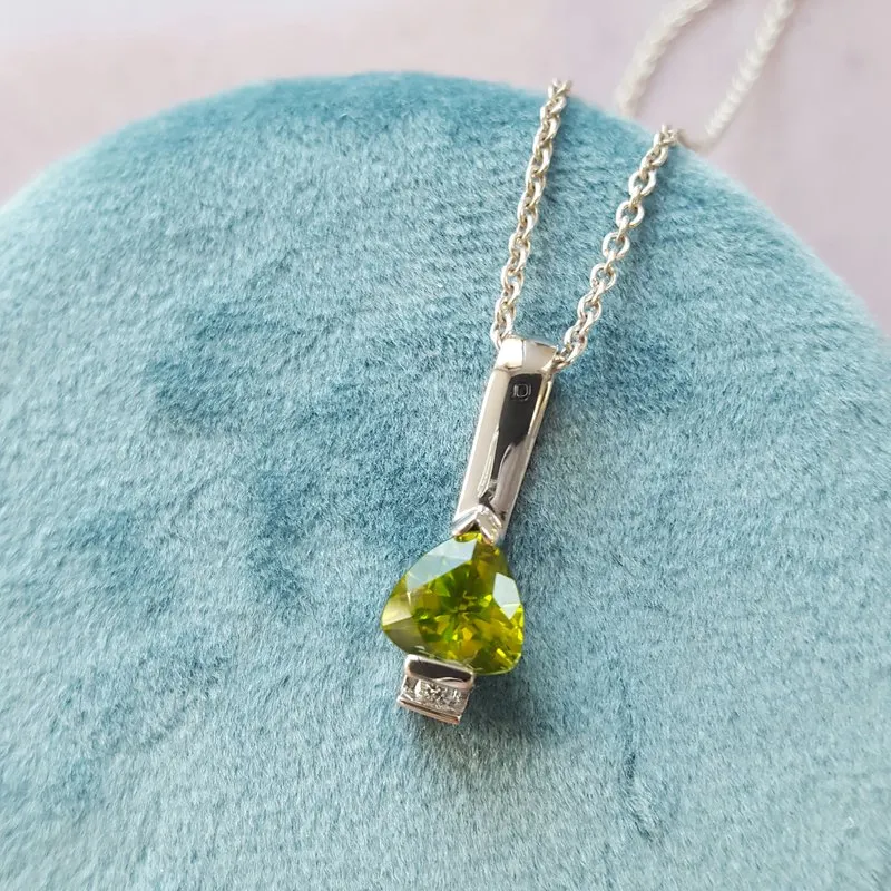 Arizona Peridot Silver Jewelry Arizona Peridot Bar Pendant